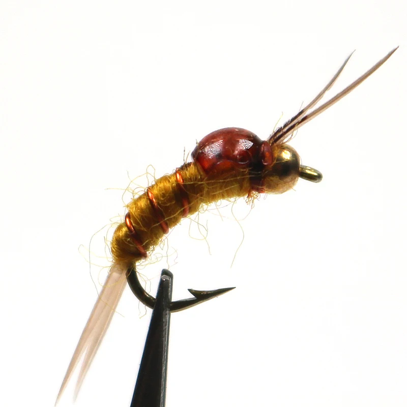 ICERIO 6 шт. инкубационные Нимфы caddis mayfly для ловли рыбы нахлыстом и форели 12 # | Спорт