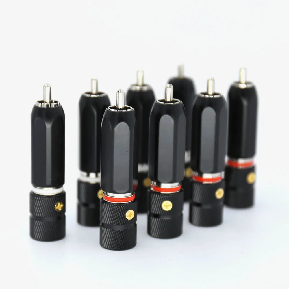 4х Блокировка родиевое покрытие RCA разъем 9 мм кабель Phono медный HiFi|xlr hifi|xlr xlrbalance plug