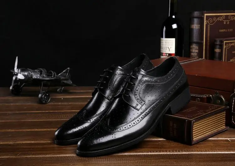 Men dress shoes genuine leather pointed toes lace up smart casual shoes breathable carved brogue Suit Italian Style wedding shoe
Men dress shoes genuine leather pointed toes lace up smart casual shoes breathable carved brogue Suit Italian Style wedding shoe
