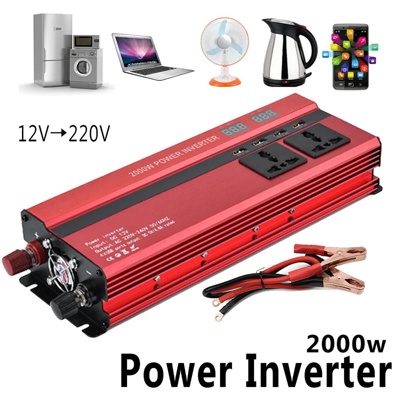 2022 Update Car Inverter 2000W DC 12 V to AC 220 V Power Inverter Charger Transformer Vehicle Power Inverter Power Switch
2022 Update Car Inverter 2000W DC 12 V to AC 220 V Power Inverter Charger Transformer Vehicle Power Inverter Power Switch