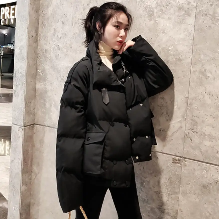 Winter thick warm Down cotton coats female Korean fashion ins college style double breasted was thin bread fluffy coat wq2418
Winter thick warm Down cotton coats female Korean fashion ins college style double breasted was thin bread fluffy coat wq2418