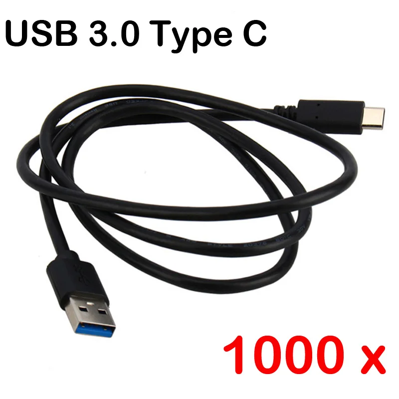 1000 шт. 1 м USB 3.0 восстановление Тип c 5A Quick Charge Тип-C кабели синхронизации данных для