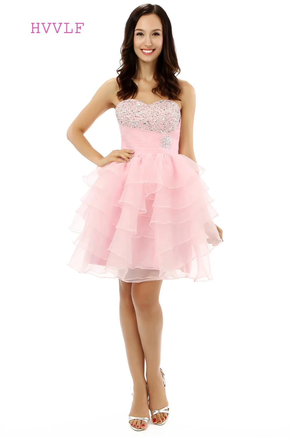 Pink Homecoming Dresses A-line Sweetheart Short Mini Organza Tiered Crystals Sweet 16 Cocktail Dresses
Pink Homecoming Dresses A-line Sweetheart Short Mini Organza Tiered Crystals Sweet 16 Cocktail Dresses