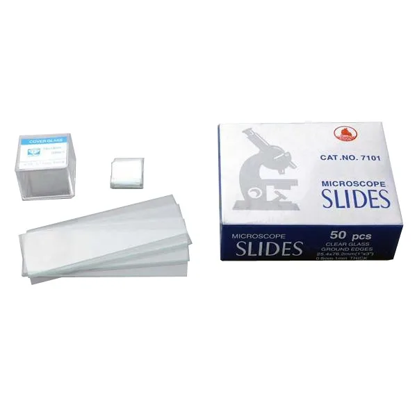 

AmScope 50 Pre-Cleaned Blank Glass Microscope Slides and 100pc Square Coverslips BS-50P-S