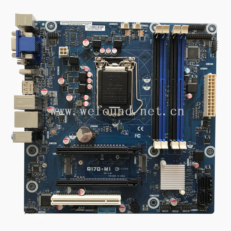 100% рабочая настольная материнская плата для MATX Q170 M1 1151 DDR3 системная полностью