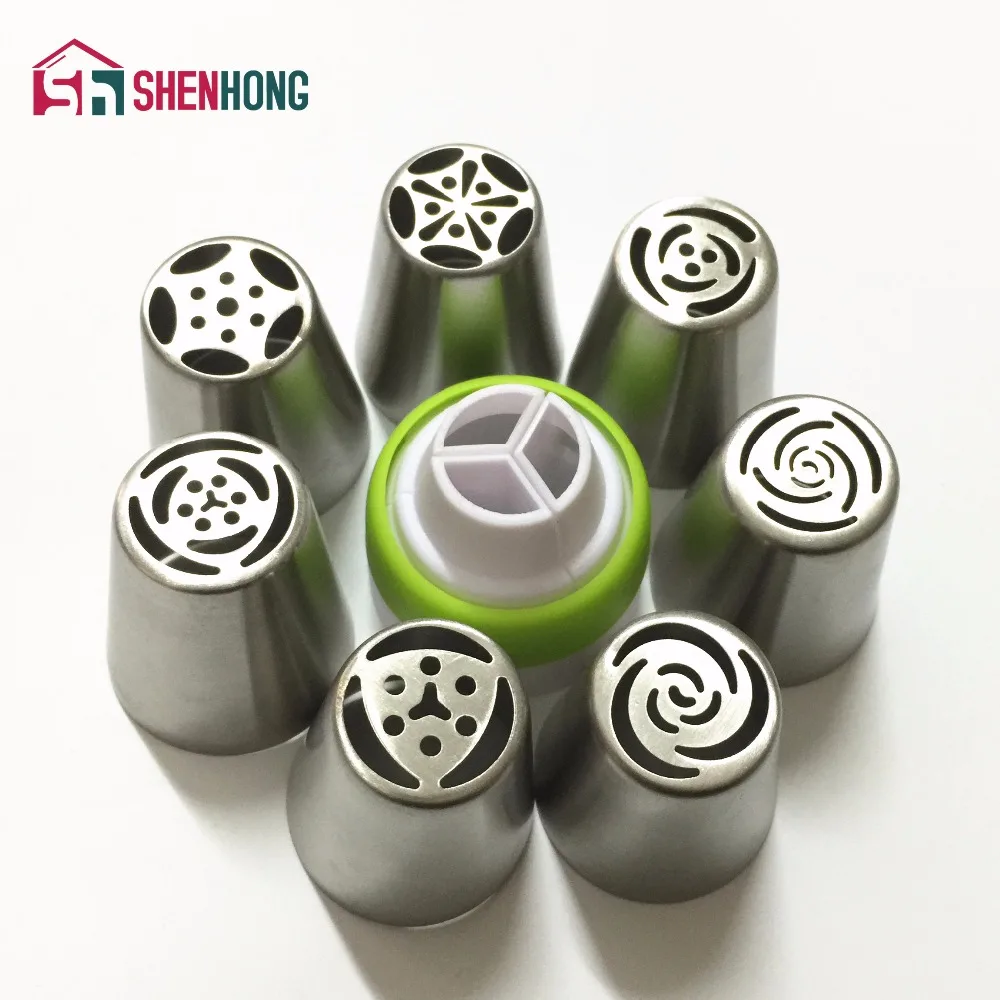 7PCS Stainless Steel Russian Tulip Icing Piping Nozzle + 1 Adaptor Converter Pastry Decorating Tips Cake Cupcake Decorator Rose
7PCS Stainless Steel Russian Tulip Icing Piping Nozzle + 1 Adaptor Converter Pastry Decorating Tips Cake Cupcake Decorator Rose