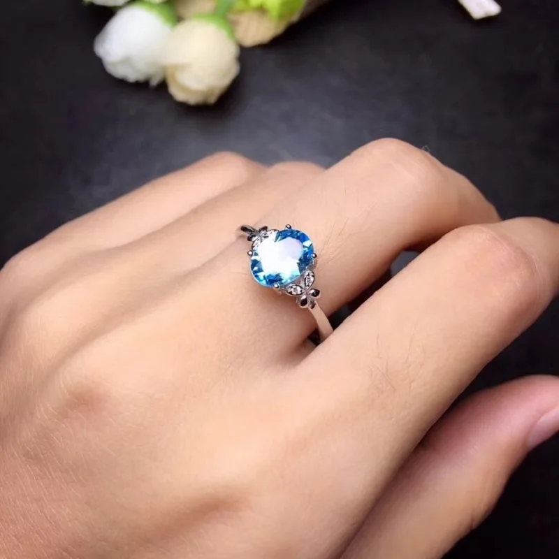 Almei Natural Topaz Butterfly Ring for Women, 925 Sterling Silver Wedding Jewelry, 6*8mm with Velvet Box Certificate FJ231
Almei Natural Topaz Butterfly Ring for Women, 925 Sterling Silver Wedding Jewelry, 6*8mm with Velvet Box Certificate FJ231