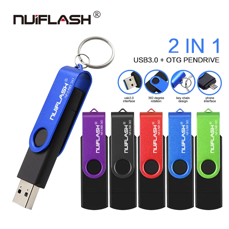 Фото USB флеш накопитель Nuiflash 3 0 64 ГБ 8 Гб OTG внешний карта памяти micro usb|USB - купить
