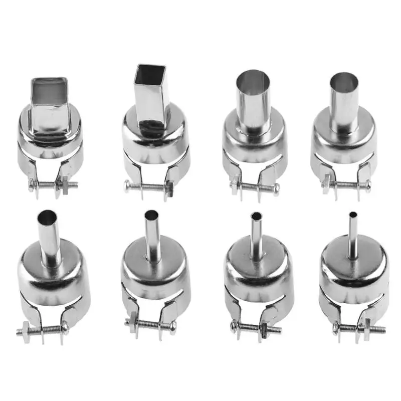 8pcs/set Round Heat Gun Nozzles Welding Heat Resistant Soldering Station Blower Nozzles for 850 Hot Wind Air Gun Stainless Steel
8pcs/set Round Heat Gun Nozzles Welding Heat Resistant Soldering Station Blower Nozzles for 850 Hot Wind Air Gun Stainless Steel