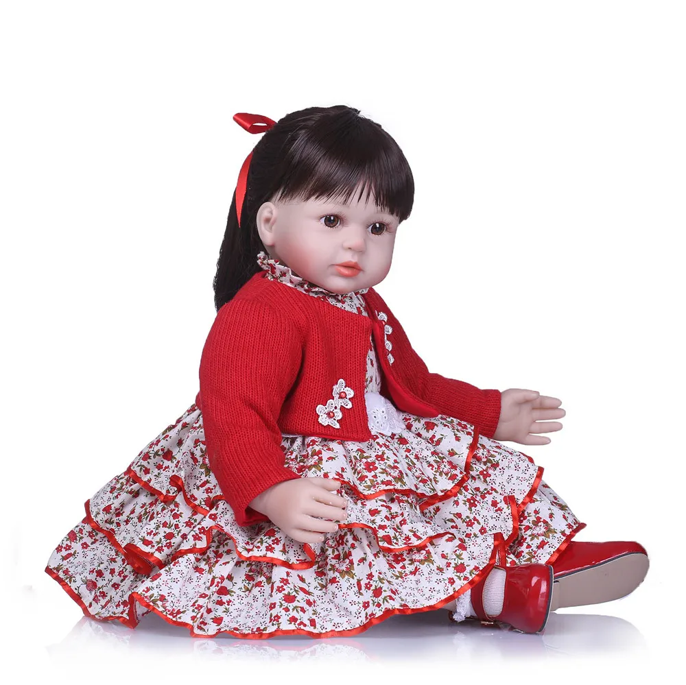 Boneca Reborn 24 дюйма 3/4 силиконовые виниловые куклы в красном платье 58 см bebe Reborn Baby Doll Новорожденные реалистичные куклы для девочек BJD
Boneca Reborn 24 дюйма 3/4 силиконовые виниловые куклы в красном платье 58 см bebe Reborn Baby Doll Новорожденные реалистичные куклы для девочек BJD