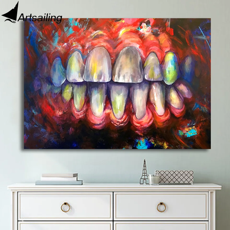 Wall Art Canvas Painting 1 Panel Abatract Poser and Print Artwork Tooth Color Painting Wall Picture Home Decoration XA2999D
Wall Art Canvas Painting 1 Panel Abatract Poser and Print Artwork Tooth Color Painting Wall Picture Home Decoration XA2999D