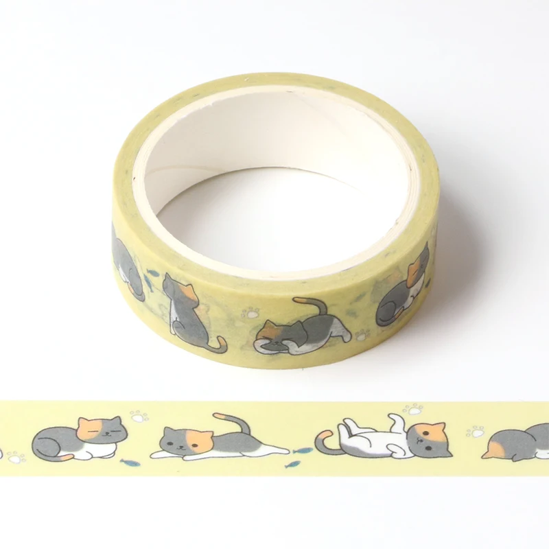 Cute Cartoon Lazy cat Masking Washi Tape Decorative Adhesive Tape Decora Diy Scrapbooking Sticker Label Kawaii Stationery
Cute Cartoon Lazy cat Masking Washi Tape Decorative Adhesive Tape Decora Diy Scrapbooking Sticker Label Kawaii Stationery