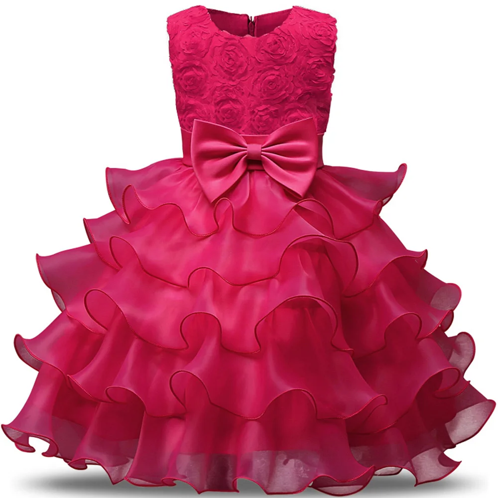 Летнее платье для девочек 2021 многослойное розовое синее с вышивкой кружевное без