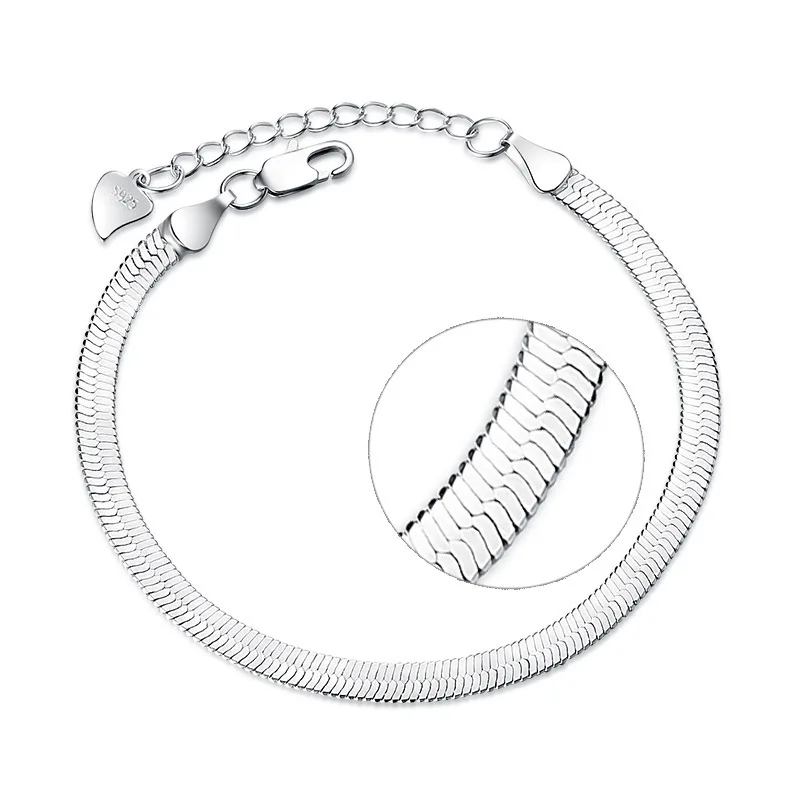 New Arrival Big Brand 2017 Sterling Silver Hot Sale Flat Snake Blade Bracelet For Woman bracelets & bangles Pulseira VBS4046
New Arrival Big Brand 2017 Sterling Silver Hot Sale Flat Snake Blade Bracelet For Woman bracelets & bangles Pulseira VBS4046