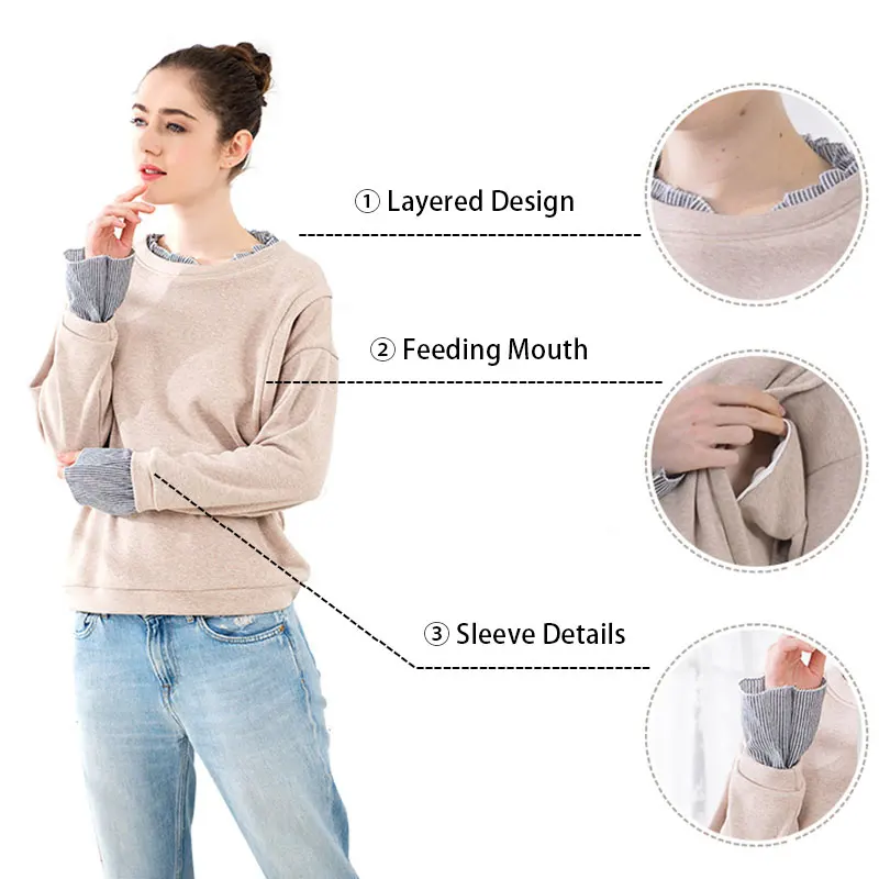 2018 Autumn Fashion Casual Layere Maternity Clothing O neck fleeced long sleeve Breastfeeding clothing for Pregnant Women tops
2018 Autumn Fashion Casual Layere Maternity Clothing O neck fleeced long sleeve Breastfeeding clothing for Pregnant Women tops