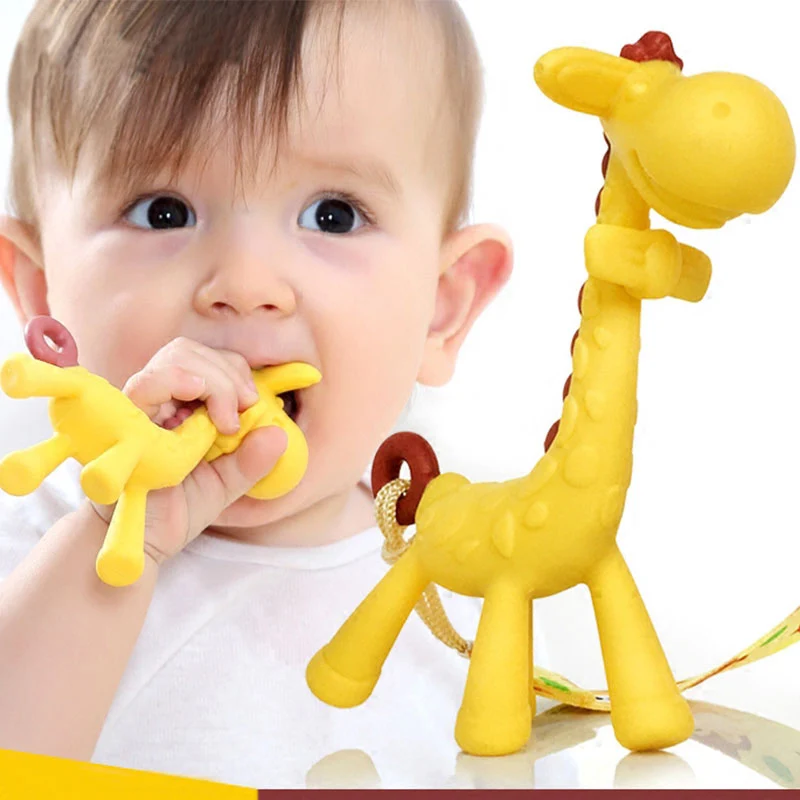 Giraffe Shaped Silicone Teether BPA Free Baby Teether Nursing Gift for Baby Silicone Teething Toys Chewable
Giraffe Shaped Silicone Teether BPA Free Baby Teether Nursing Gift for Baby Silicone Teething Toys Chewable