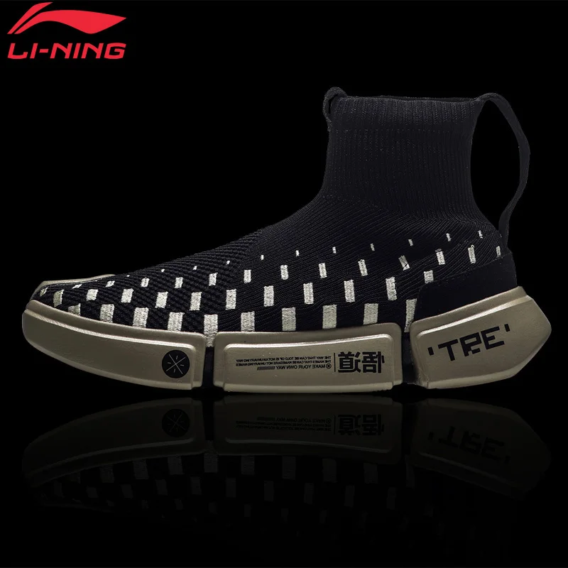 Li-Ning Для мужчин сущность 2 0 Уэйд Культовая обувь NYFW кроссовки носок-как подкладка