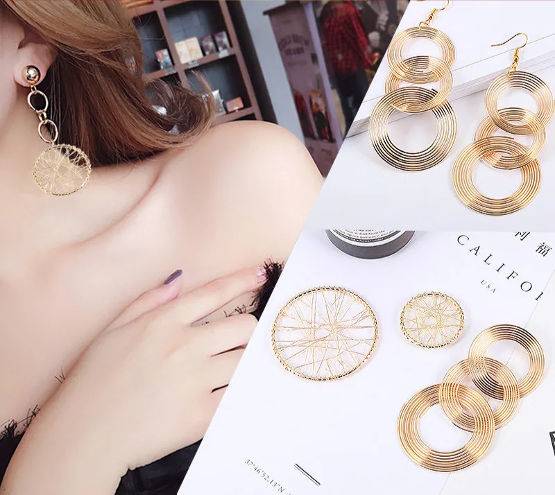 Circle Earrings Jewelry Findings For Diy Pendant Handmade Gold Earwire Accessories Charms components Making Material
Circle Earrings Jewelry Findings For Diy Pendant Handmade Gold Earwire Accessories Charms components Making Material