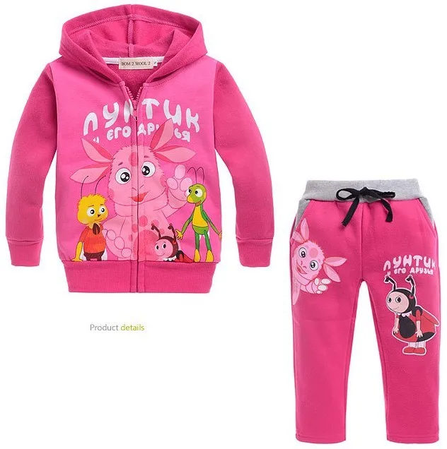 Retail New Girls Cartoon Warm Suit Sports Costumes Long Sleeves Hoodies Jacket+ Pants For Children's Autumn Winter Clothing Set
Retail New Girls Cartoon Warm Suit Sports Costumes Long Sleeves Hoodies Jacket+ Pants For Children's Autumn Winter Clothing Set