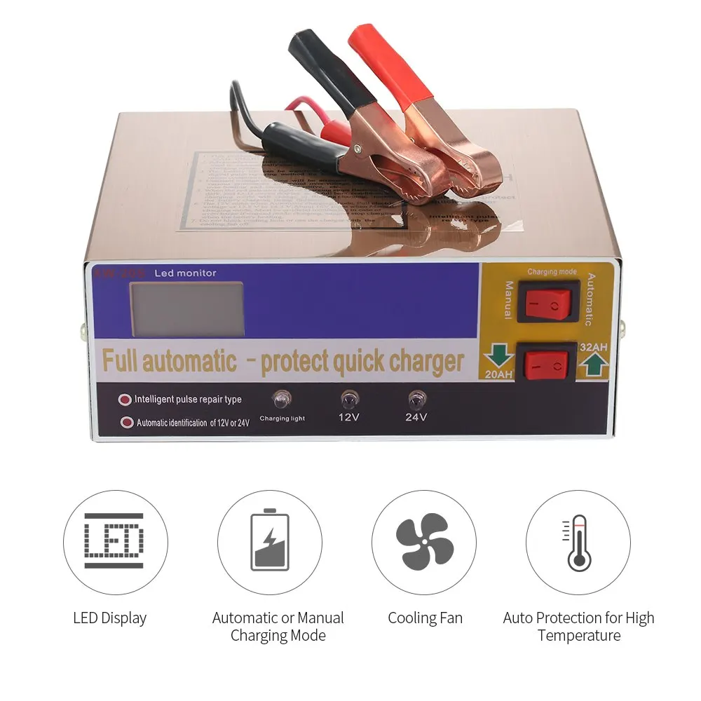 12V/24V интеллигентая (ый) автоматический светодиодный Зарядное устройство ремонт импульса Тип сопровождающий для свинцово-кислотный Батарея...
12V/24V интеллигентая (ый) автоматический светодиодный Зарядное устройство ремонт импульса Тип сопровождающий для свинцово-кислотный Батарея...