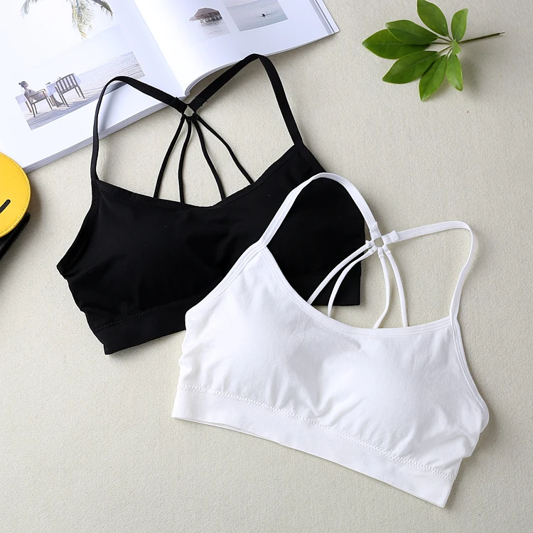 Women Crop Tops Camisole Camis Underwear Strappy Padded Fitness Bra Tops Cropped Feminino
Women Crop Tops Camisole Camis Underwear Strappy Padded Fitness Bra Tops Cropped Feminino