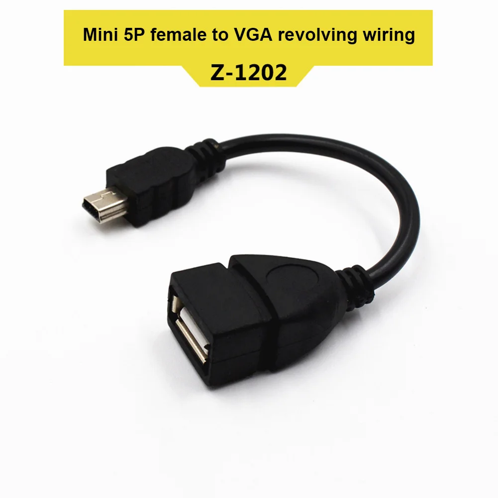 Mini USB 5P Male to OTG USB Female Car Adapter Data Cable for Video Camera Audio Tablet CD GPS 649 ND998
Mini USB 5P Male to OTG USB Female Car Adapter Data Cable for Video Camera Audio Tablet CD GPS 649 ND998