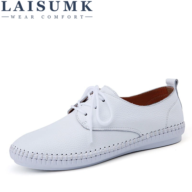 LAISUMK Summer Women Espadrilles Ballet Flats Shoes Leather Lace-Up Soft Comfortable Ladies Casual Shoes Peach White Black
LAISUMK Summer Women Espadrilles Ballet Flats Shoes Leather Lace-Up Soft Comfortable Ladies Casual Shoes Peach White Black