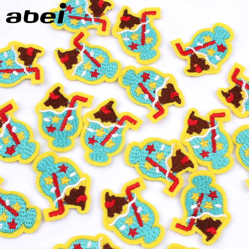 10pcs/lot Embroidered mini Tea Drinks Patches Cartoon Cute Jeans Stickers DIY Garment patch Sew on small fabric appliques badge
10pcs/lot Embroidered mini Tea Drinks Patches Cartoon Cute Jeans Stickers DIY Garment patch Sew on small fabric appliques badge