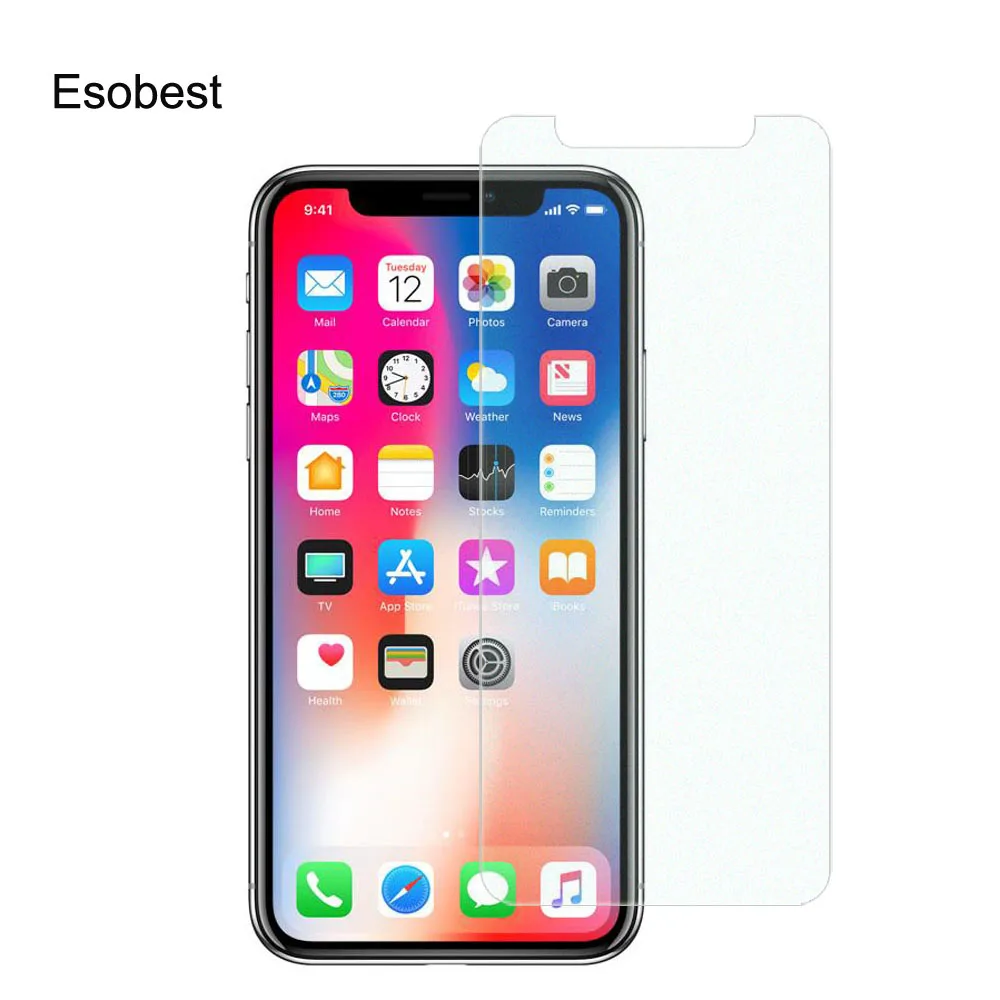 Esobest 5 шт. ПЭТ блестящая пленка для iPhone 12 Mini X XS 11 Pro Max XR 8 Plus защита экрана со