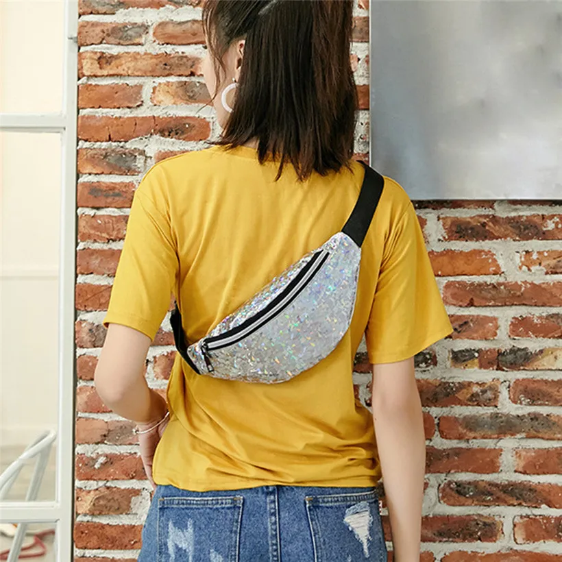 Fashion Bling Leather Waist Packs Women Silver Waist Bag Belt Bag Female Pouch PU Casual Cute Fanny Pack for Women heuptasje
Fashion Bling Leather Waist Packs Women Silver Waist Bag Belt Bag Female Pouch PU Casual Cute Fanny Pack for Women heuptasje