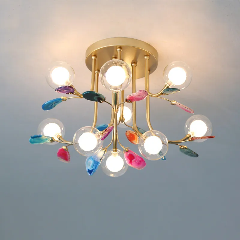 Modern color agate ceiling lamp Multicolor Glass ball Ceiling light For Balcony Hall Hallway Parlor Bedroom Home Lighting G905
Modern color agate ceiling lamp Multicolor Glass ball Ceiling light For Balcony Hall Hallway Parlor Bedroom Home Lighting G905