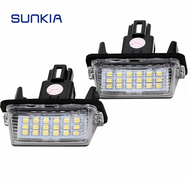 SUNKIA 2 шт./пара 18 # светодиодные лампы для номерного знака Toyota Camary/COROLLA/YARIS/VERSO S/RACTIS