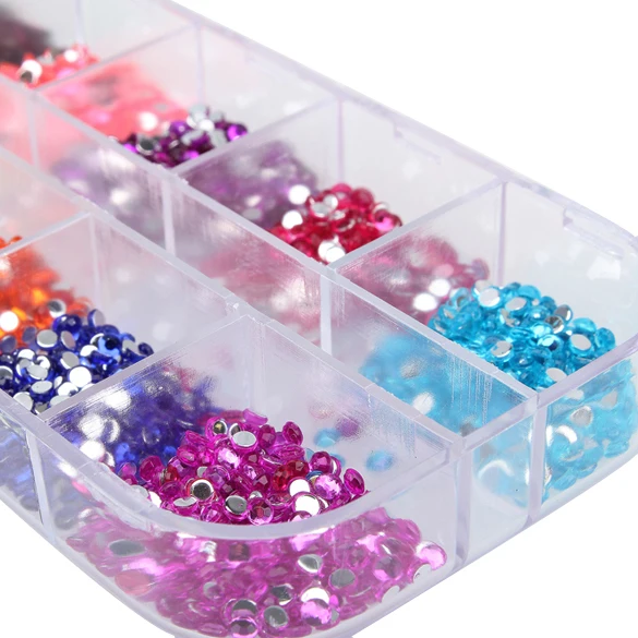 2500 pcs 12 Colors Nail Shining Rhinestones Glitter Acrylic Nail Art Decoration 2mm For UV Gel Iphone and laptop DIY Nail tools
2500 pcs 12 Colors Nail Shining Rhinestones Glitter Acrylic Nail Art Decoration 2mm For UV Gel Iphone and laptop DIY Nail tools