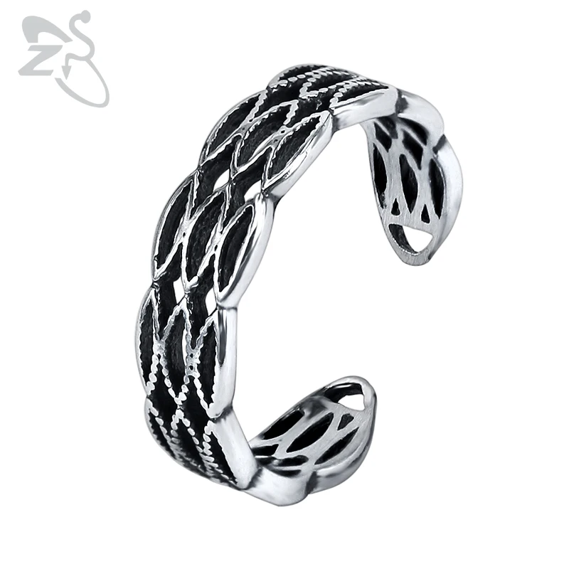 ZS Punk Style Open Rings Braided Stainless Steel Bnads for Women Men Vintage Hip Hop Finger Ring Male Biker Jewelry Accessories
ZS Punk Style Open Rings Braided Stainless Steel Bnads for Women Men Vintage Hip Hop Finger Ring Male Biker Jewelry Accessories