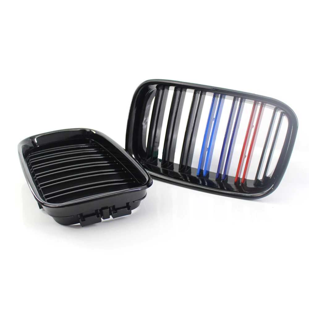 New Grille Car Parts Front Sport Kidney Grille Intake Grille Gloss Black + M-Color For Bmw E36 M3 92-96
New Grille Car Parts Front Sport Kidney Grille Intake Grille Gloss Black + M-Color For Bmw E36 M3 92-96