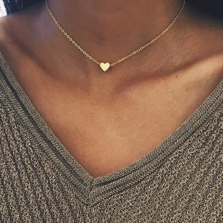 Fashion Clavicle Chain Necklace Gold Silver Plated Small Heart Necklaces Jewelry For Women Collars Collarbone Pendant Necklace
Fashion Clavicle Chain Necklace Gold Silver Plated Small Heart Necklaces Jewelry For Women Collars Collarbone Pendant Necklace