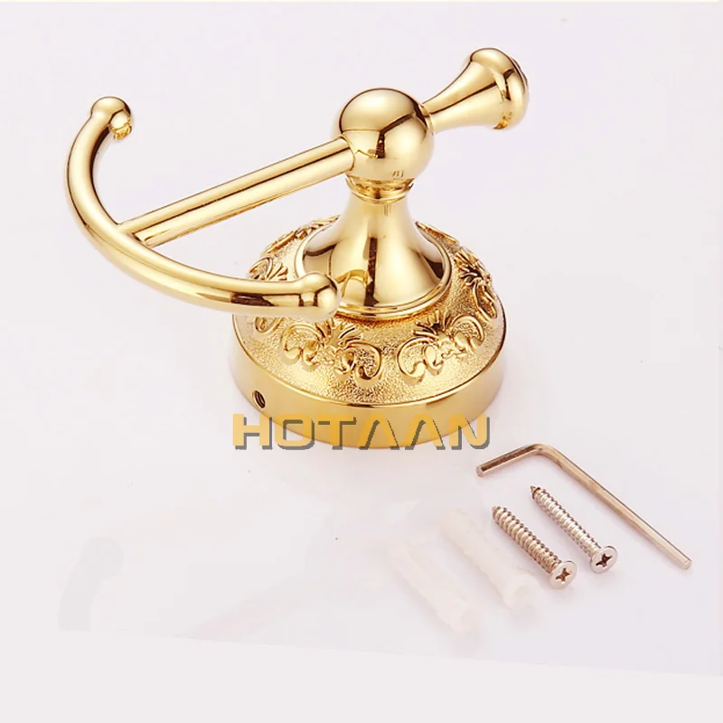 Robe Hooks Gold Bathroom Hooks for Towels in Rails Clothes Hook Gold Finish Cloth Hangers Bath Hardware Home Decoration YT-12902
Robe Hooks Gold Bathroom Hooks for Towels in Rails Clothes Hook Gold Finish Cloth Hangers Bath Hardware Home Decoration YT-12902