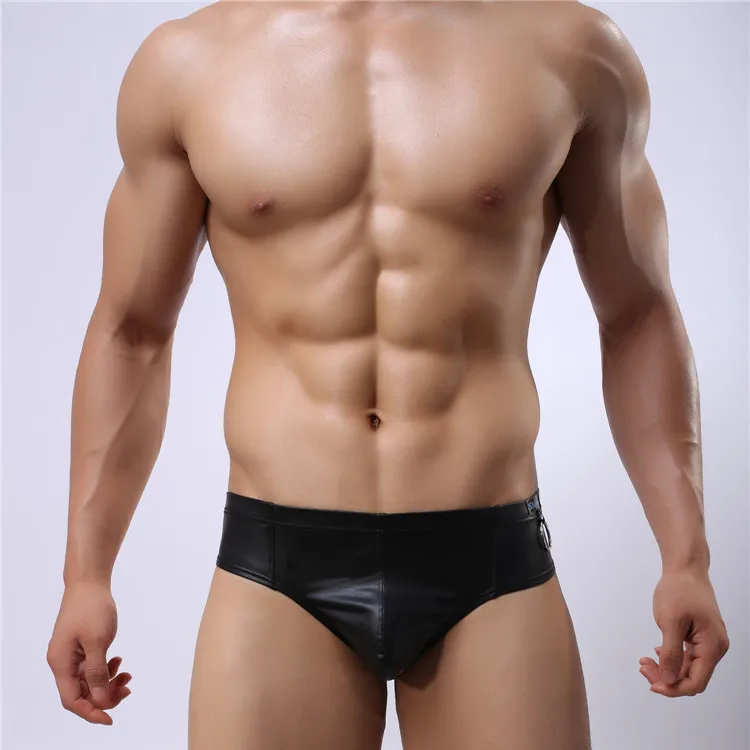 Sexy Gay Underwear Men Briefs Shorts Black Leather Panties Man Breathable Low Waist Pouch Underpants Cueca calzoncillo S-L
Sexy Gay Underwear Men Briefs Shorts Black Leather Panties Man Breathable Low Waist Pouch Underpants Cueca calzoncillo S-L