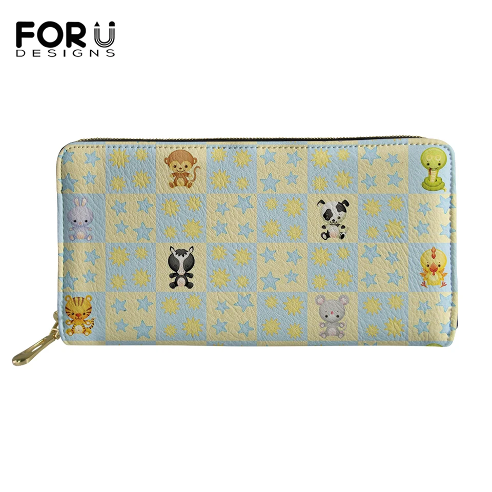 FORUDESIGNS Women Long Wallets Cartoon Animal Women Change Coin Purse Holders Flowers Pattern PU Leather Travel Passport Pockets
FORUDESIGNS Women Long Wallets Cartoon Animal Women Change Coin Purse Holders Flowers Pattern PU Leather Travel Passport Pockets