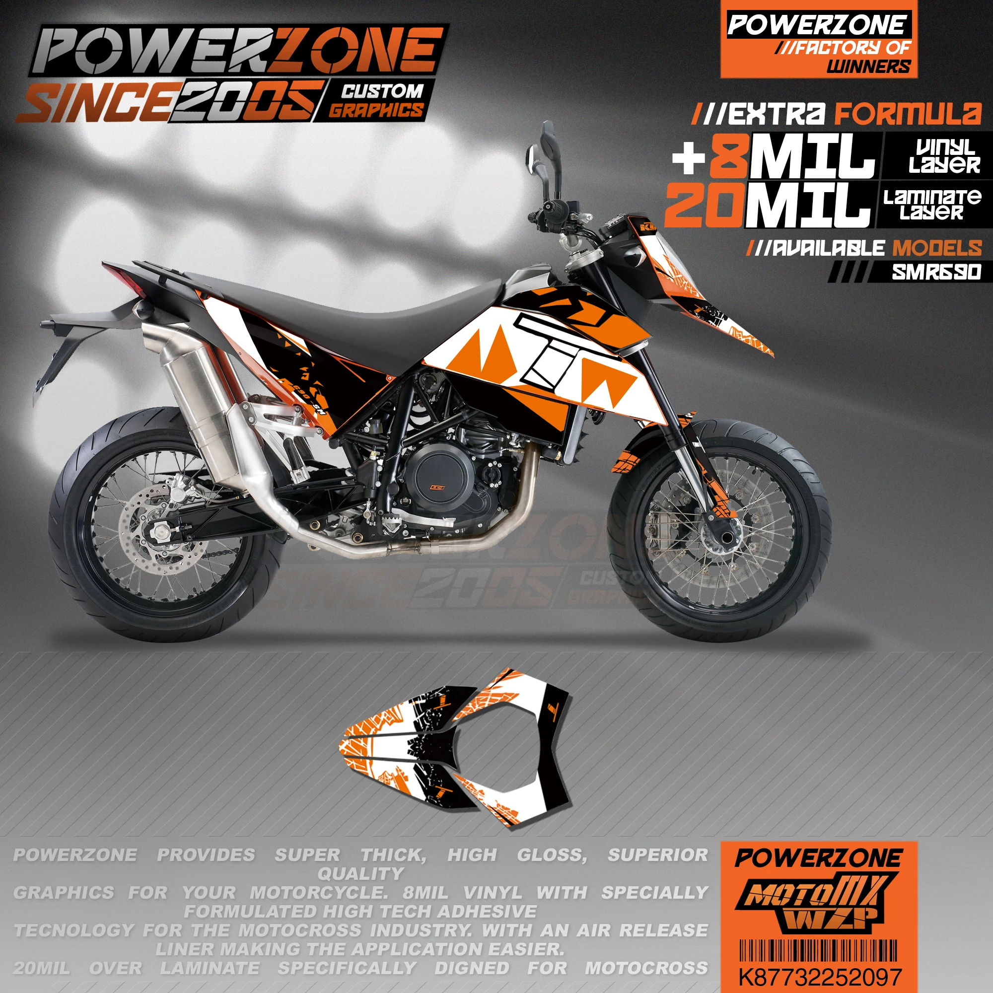 Персонализированные графические фоны PowerZone Team, наклейки 3M, Набор наклеек для KTM SM SMR690 2007-2011 097
Персонализированные графические фоны PowerZone Team, наклейки 3M, Набор наклеек для KTM SM SMR690 2007-2011 097