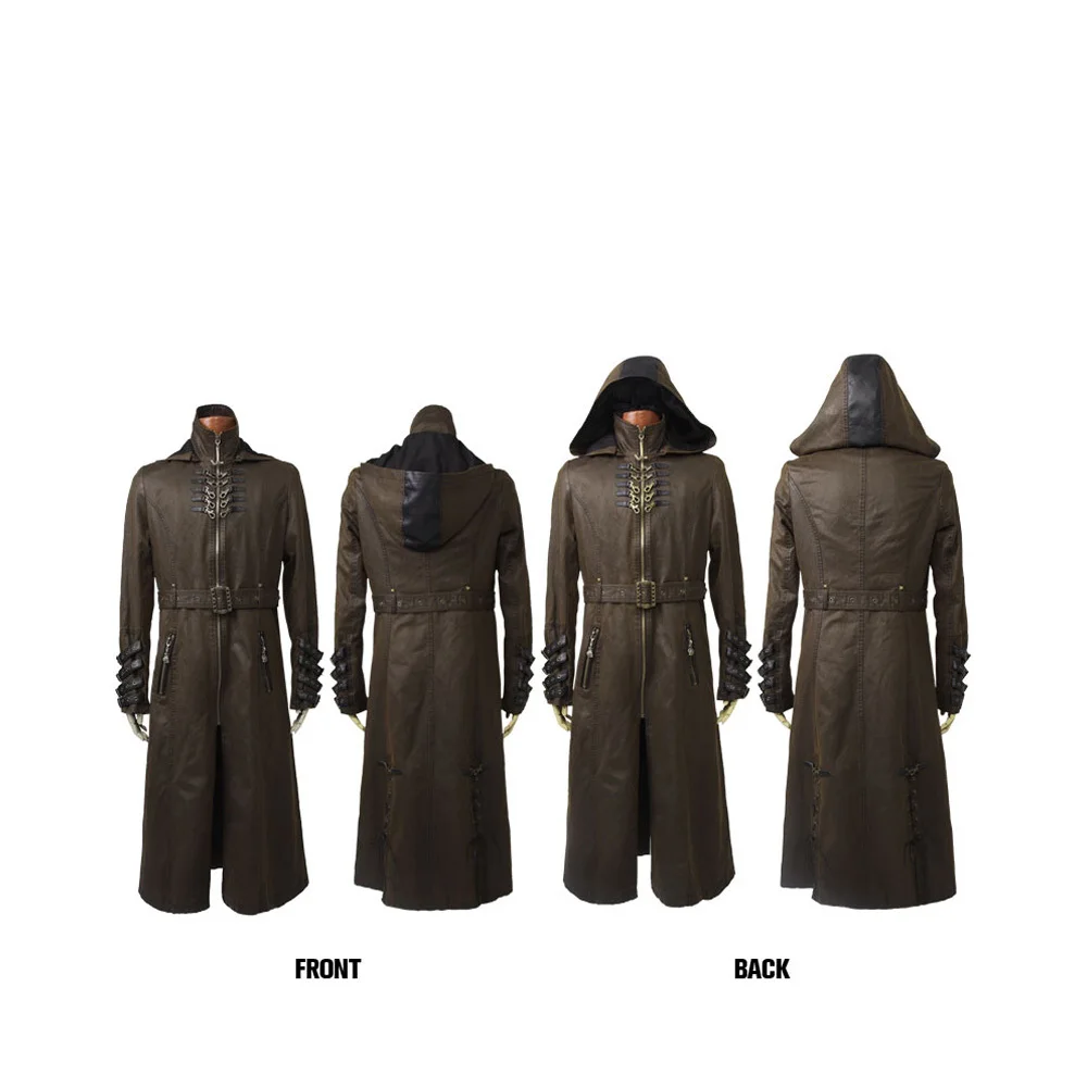 Gothic Fashion Handsome with hat Hoodle Coat Punk Man Coffee Dark Twill Long Jacket punk rave Y-550
Gothic Fashion Handsome with hat Hoodle Coat Punk Man Coffee Dark Twill Long Jacket punk rave Y-550