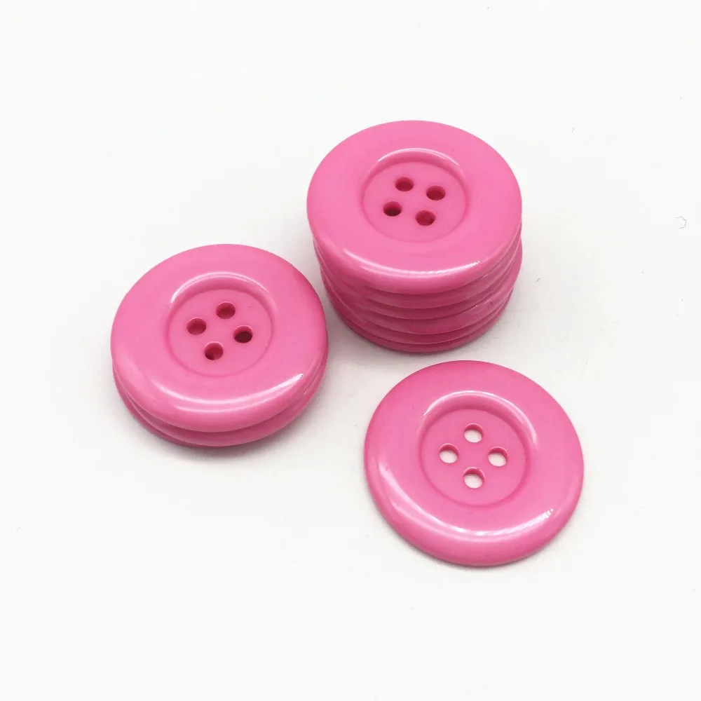 50 шт 35 мм розовые большие резиновые пуговицы круглые шиномонтажные 4 отверстия