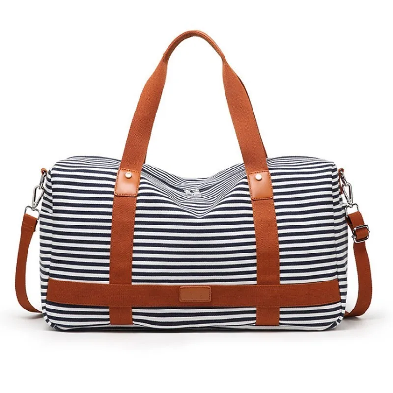 Classic Striped Travel Luggage Handbag Suitcase Canvas Pu Leather Waterproof Shoulder Crossbody Bags Duffel Weekend Tote Pack
Classic Striped Travel Luggage Handbag Suitcase Canvas Pu Leather Waterproof Shoulder Crossbody Bags Duffel Weekend Tote Pack