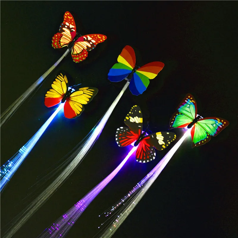 Светильник-бабочка оплетка серебристых волос люминесцентные игрушки детские и