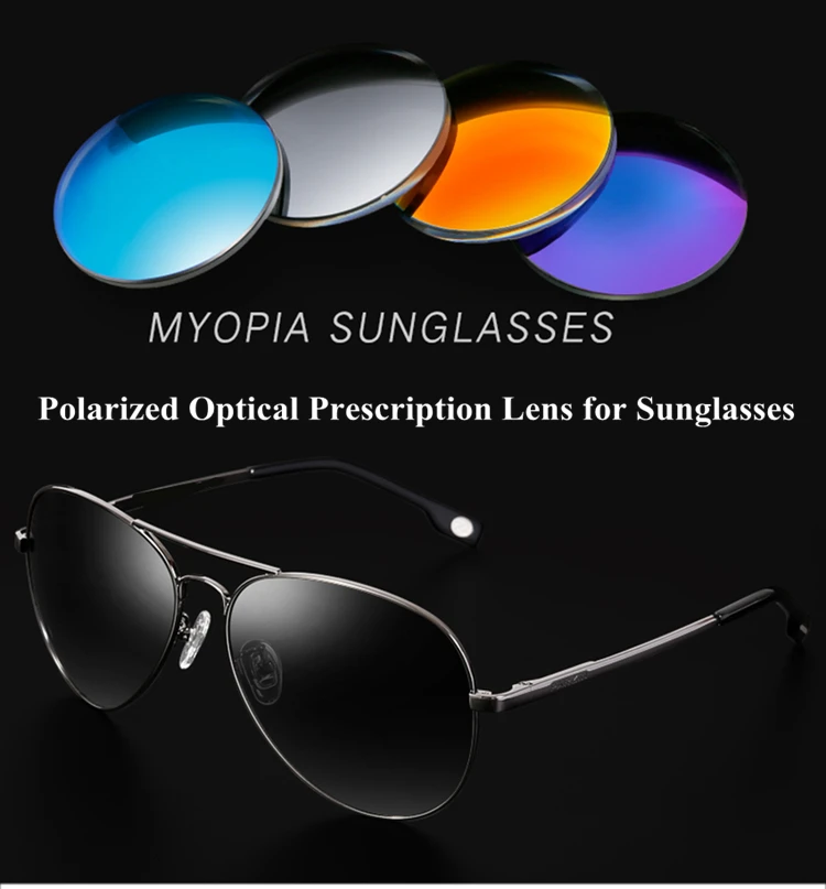 Optical Polarized Sunglasses Prescription Lens Myopia Colorful Eyeglasses Sun Lens for Optical Eye Glasses Frame
Optical Polarized Sunglasses Prescription Lens Myopia Colorful Eyeglasses Sun Lens for Optical Eye Glasses Frame