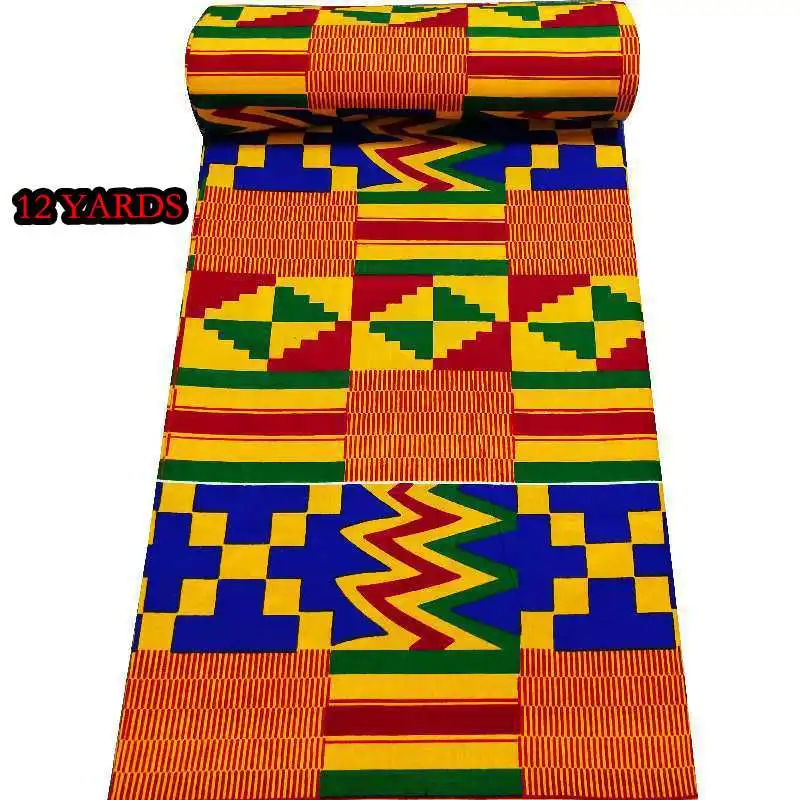 Hot sale! Kente wax fabric real soft wax 100% cotton african wax print fabrics 12 yards wax style for sewing
Hot sale! Kente wax fabric real soft wax 100% cotton african wax print fabrics 12 yards wax style for sewing