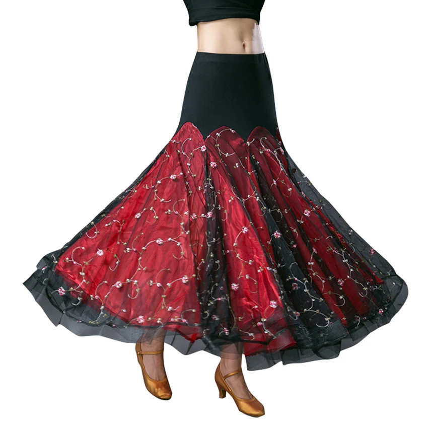 Ballroom Dance Skirt Long Length Spread hem Elegant Modern Dance Maxi Skirt Women Flamenco Latin Tango Practice Stage Costumes
Ballroom Dance Skirt Long Length Spread hem Elegant Modern Dance Maxi Skirt Women Flamenco Latin Tango Practice Stage Costumes