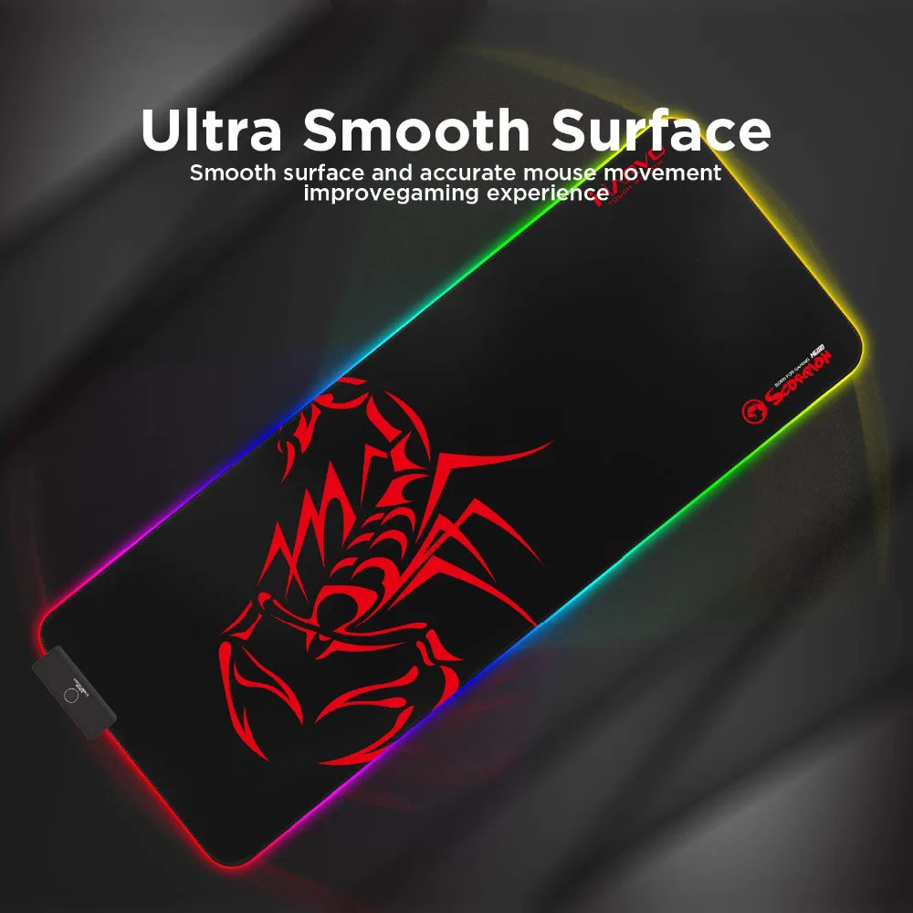 Marvo MG10 Mouse Pad, Large RGB Gaming Mouse Pad with Control Glowing Edging, Non-Slip Rubber Base Keyboard Mousepad
Marvo MG10 Mouse Pad, Large RGB Gaming Mouse Pad with Control Glowing Edging, Non-Slip Rubber Base Keyboard Mousepad