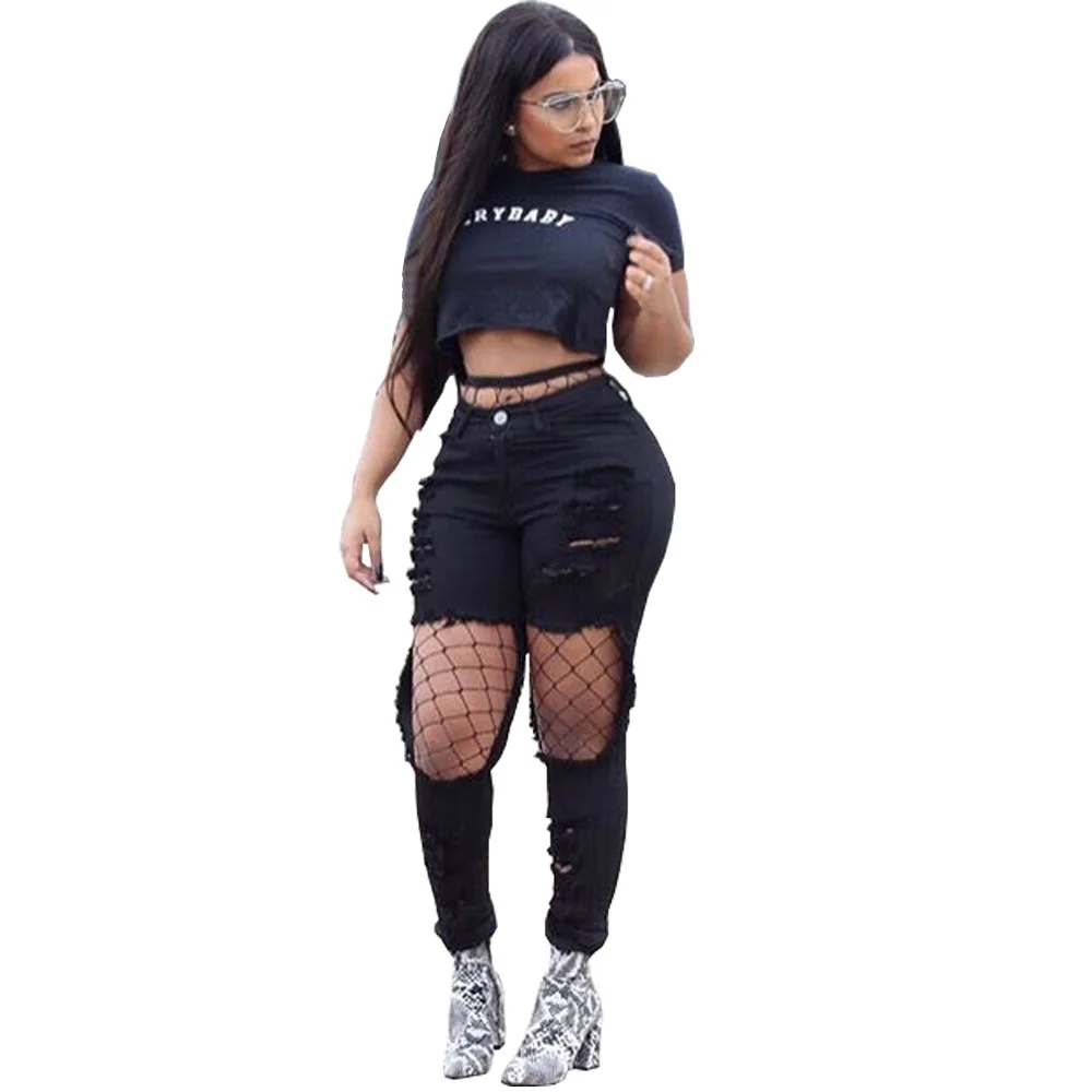 Jeans for Women Denim Hole Ripped Stretch Slim Sexy Pencil Pants Women Casual Black Hollow Out Plus Size Jeans
Jeans for Women Denim Hole Ripped Stretch Slim Sexy Pencil Pants Women Casual Black Hollow Out Plus Size Jeans
