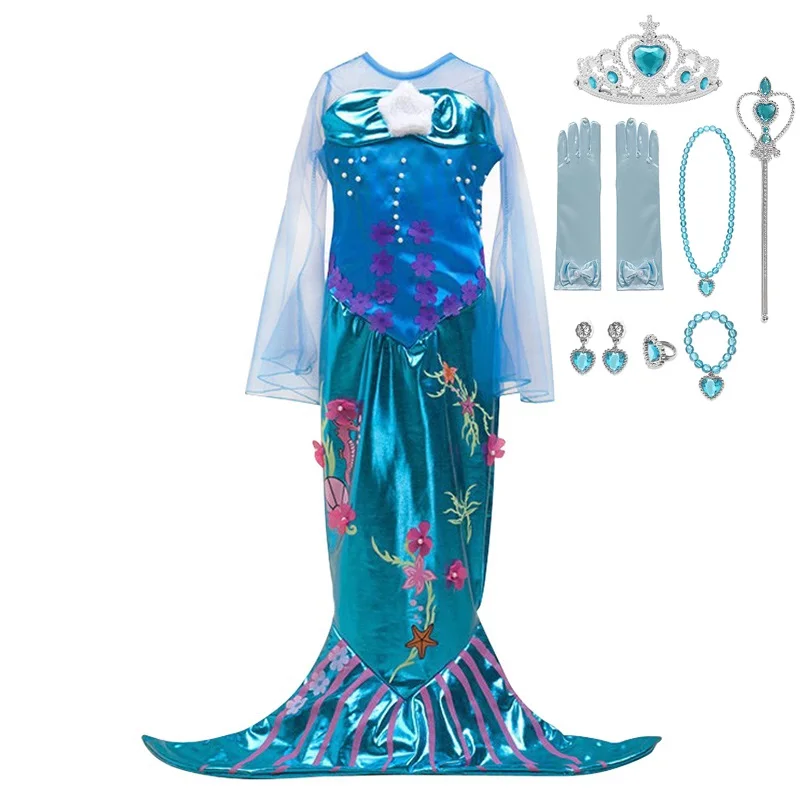 Kids Summer Dresses for Girls Floral Tulle Flare Sleeve Mermaid Princess Costume Children Zip Back Party Cosplay Clothing
Kids Summer Dresses for Girls Floral Tulle Flare Sleeve Mermaid Princess Costume Children Zip Back Party Cosplay Clothing